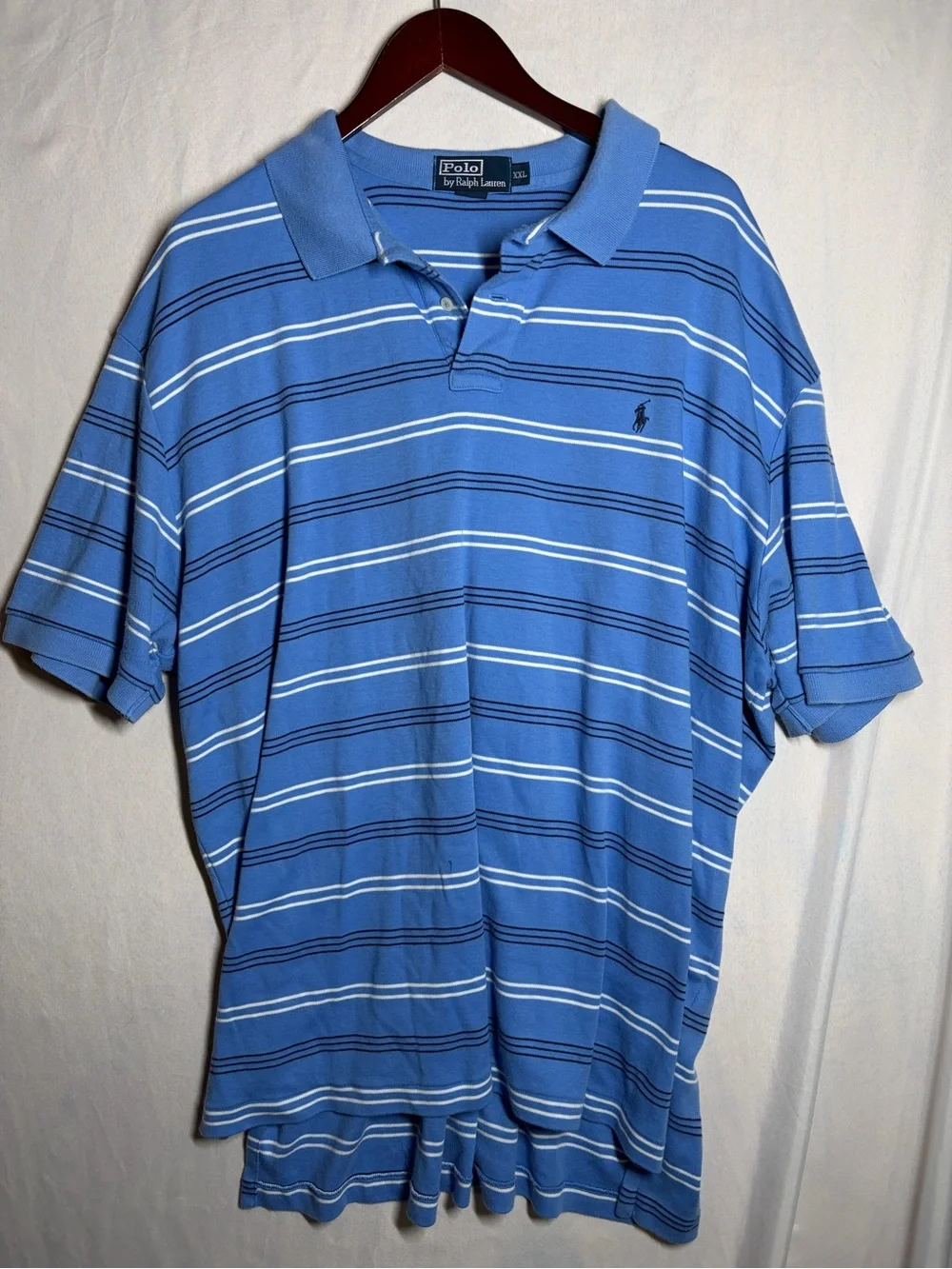 Ralph Lauren Men’s Light Blue Striped Polo Shirt